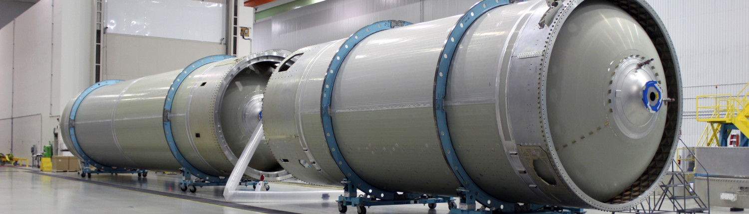 Rocket booster component under test